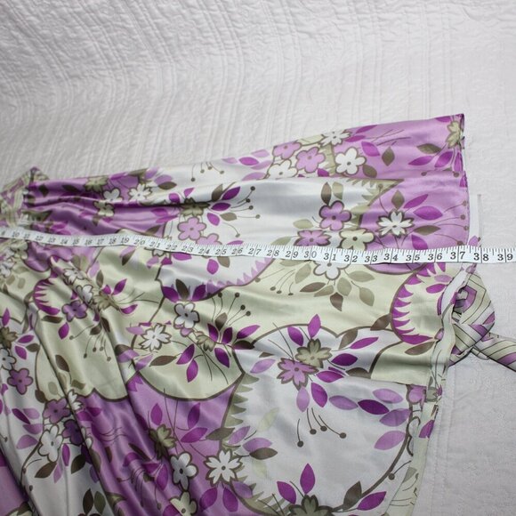 Donna Morgan Womens Seafoam Dress Purple Green Floral Babydoll Size 10 NWT - Picture 8 of 8